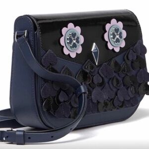 Kate Spade New York Owl Bag Crossbody Zibbi Nightcap Blue Black Medium